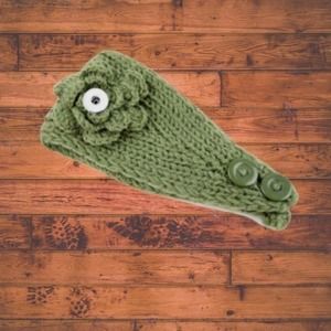 Green Snap Button Headband